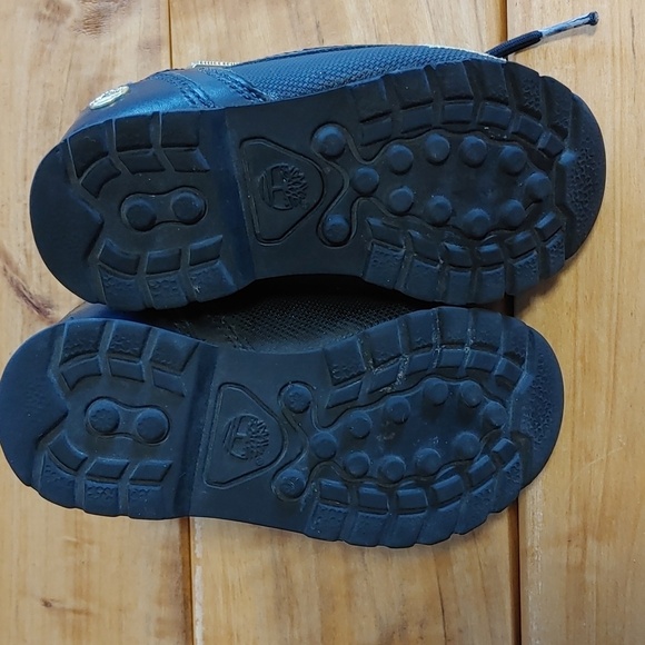 Toddler Timberland Black & Gold Leather Euro Sprint Jr. Hiking Boots - Picture 4 of 10